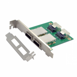 Переходник-адаптер 2-port Mini SAS SFF-8088 To 36Pin SFF-8087 PCBA Female Adapter (PCI Bracket)