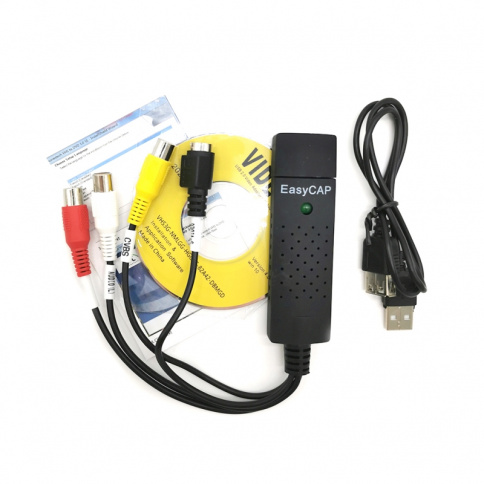 Устройство видеозахвата для оцифровки видеокассет EasyCap USB 2.0 фото 1