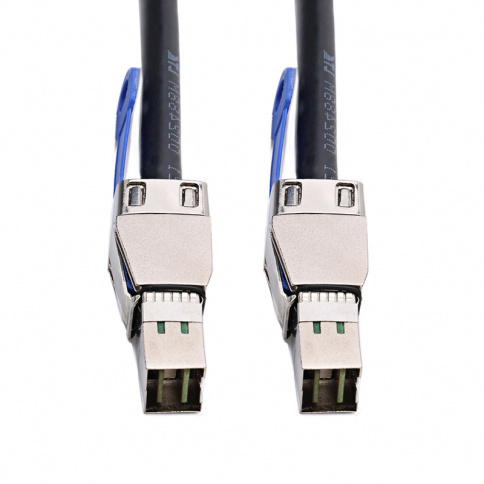 Кабель Mini SAS SFF-8644 - SFF-8644 12Gbps 1м. (черный) фото 2